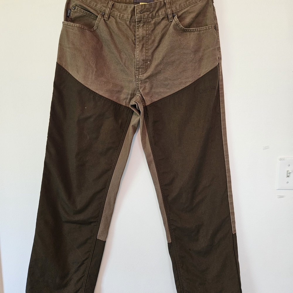 Cabela's Men's Pants Heavy Duty Canvas double knee Work / Hunting / Upland 34/34